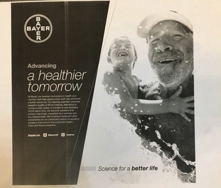 Wrote Bayer Ad To Promote Agriculture And Wellness R&d