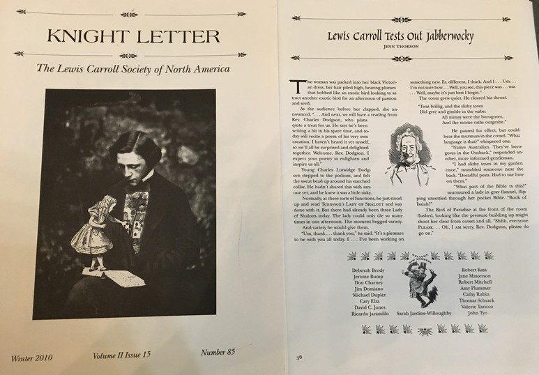 Had Fiction Published In The Us Lewis Carroll Society Magazine